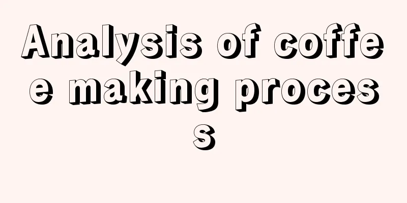 Analysis of coffee making process