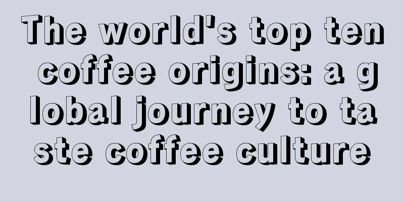 The world's top ten coffee origins: a global journey to taste coffee culture