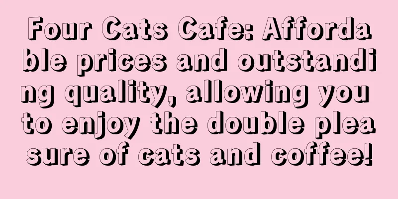 Four Cats Cafe: Affordable prices and outstanding quality, allowing you to enjoy the double pleasure of cats and coffee!