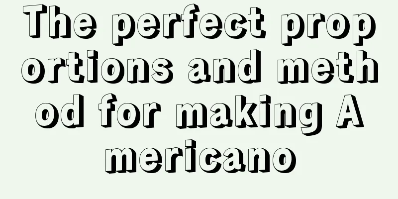 The perfect proportions and method for making Americano