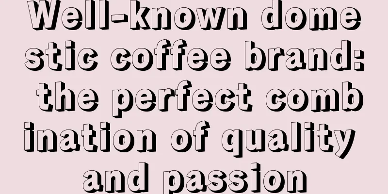 Well-known domestic coffee brand: the perfect combination of quality and passion