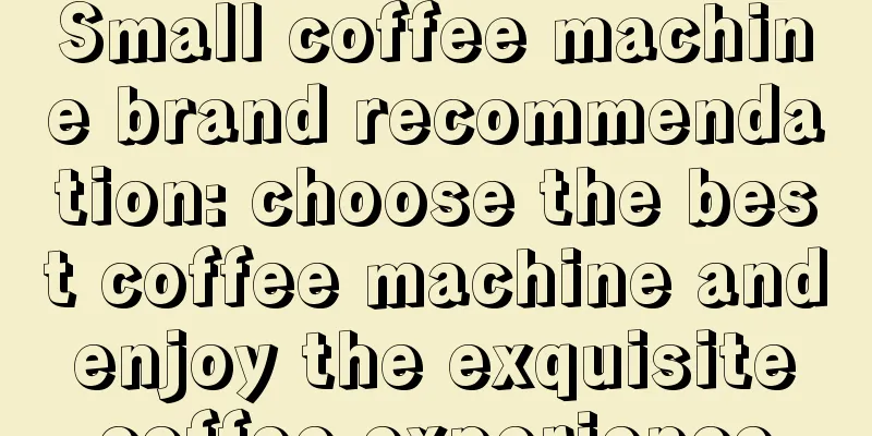 Small coffee machine brand recommendation: choose the best coffee machine and enjoy the exquisite coffee experience