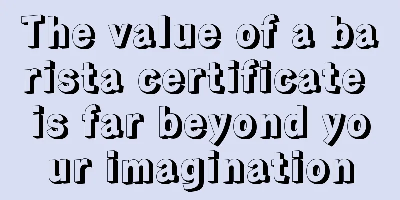 The value of a barista certificate is far beyond your imagination