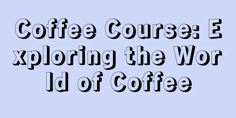 Coffee Course: Exploring the World of Coffee