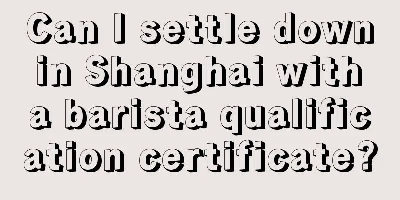 Can I settle down in Shanghai with a barista qualification certificate?