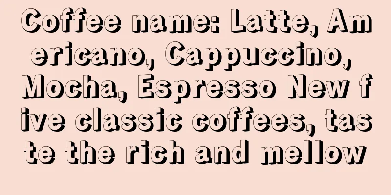 Coffee name: Latte, Americano, Cappuccino, Mocha, Espresso New five classic coffees, taste the rich and mellow