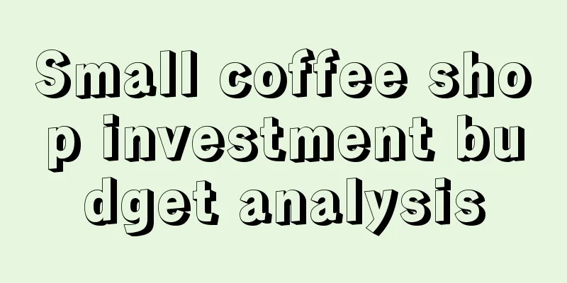 Small coffee shop investment budget analysis