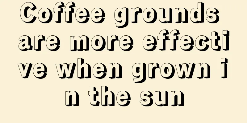 Coffee grounds are more effective when grown in the sun