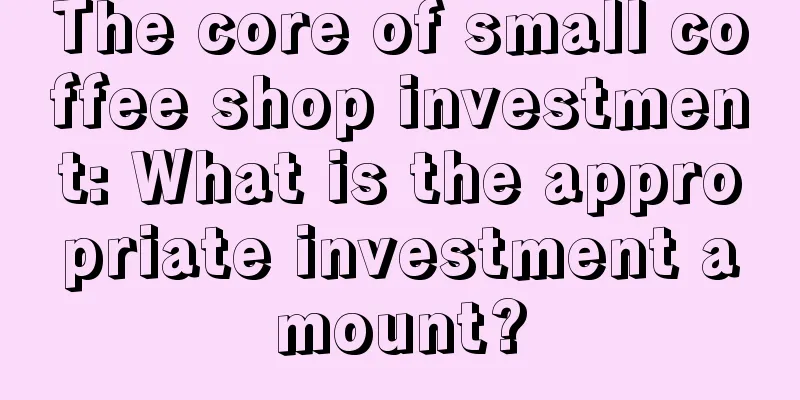 The core of small coffee shop investment: What is the appropriate investment amount?