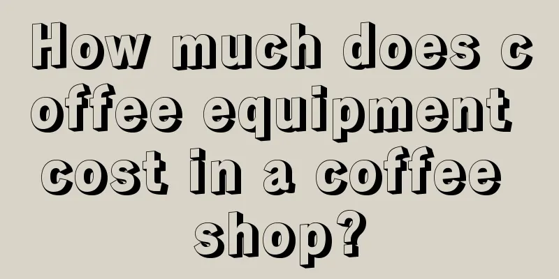 How much does coffee equipment cost in a coffee shop?