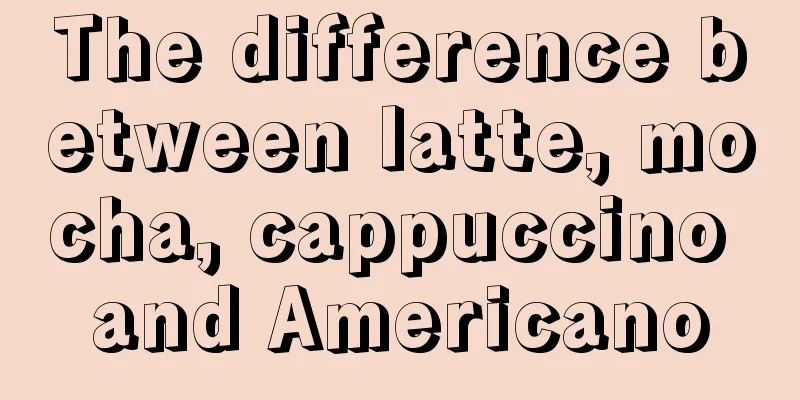 The difference between latte, mocha, cappuccino and Americano