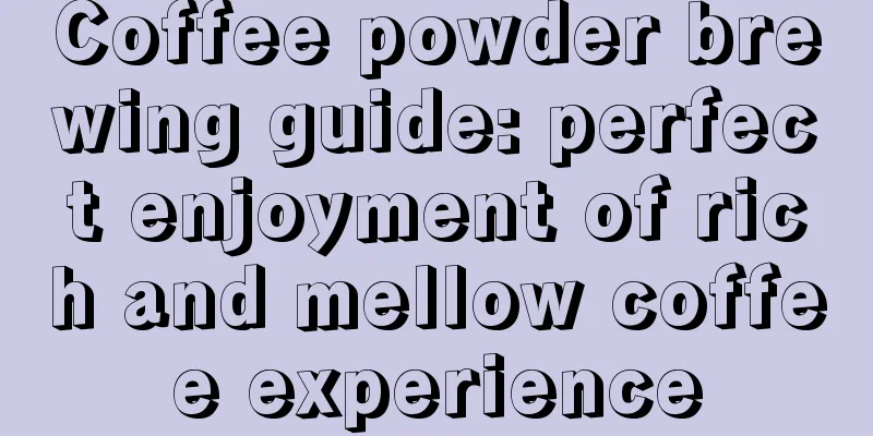 Coffee powder brewing guide: perfect enjoyment of rich and mellow coffee experience