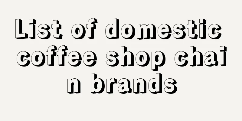 List of domestic coffee shop chain brands