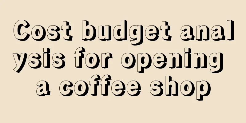 Cost budget analysis for opening a coffee shop