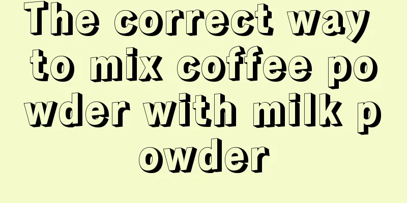 The correct way to mix coffee powder with milk powder