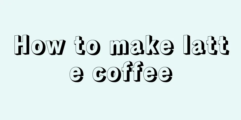 How to make latte coffee