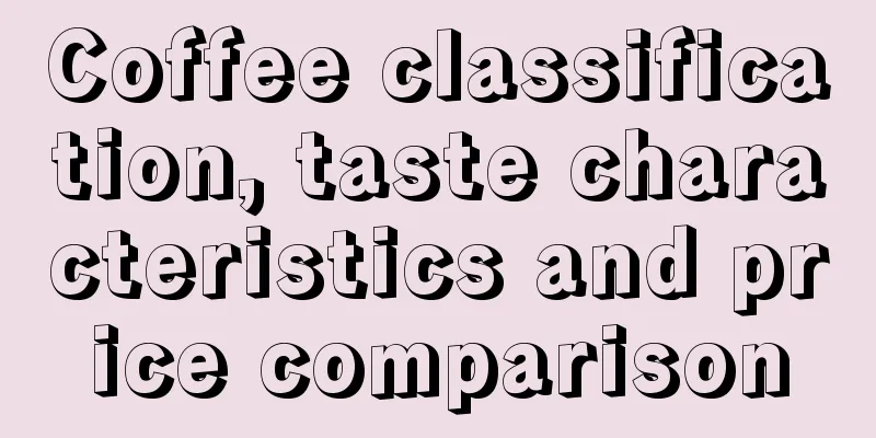 Coffee classification, taste characteristics and price comparison