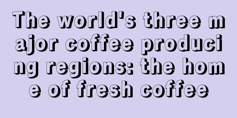 The world's three major coffee producing regions: the home of fresh coffee