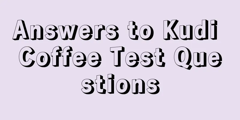 Answers to Kudi Coffee Test Questions