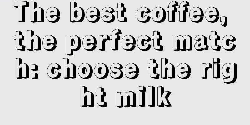 The best coffee, the perfect match: choose the right milk