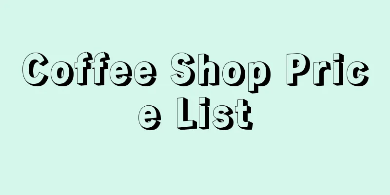 Coffee Shop Price List