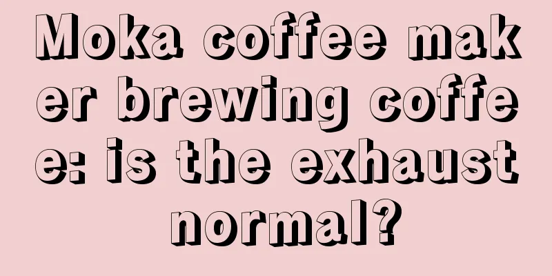 Moka coffee maker brewing coffee: is the exhaust normal?