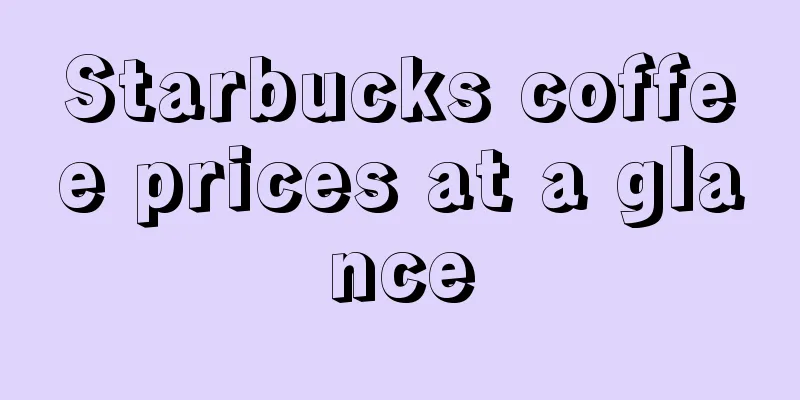 Starbucks coffee prices at a glance