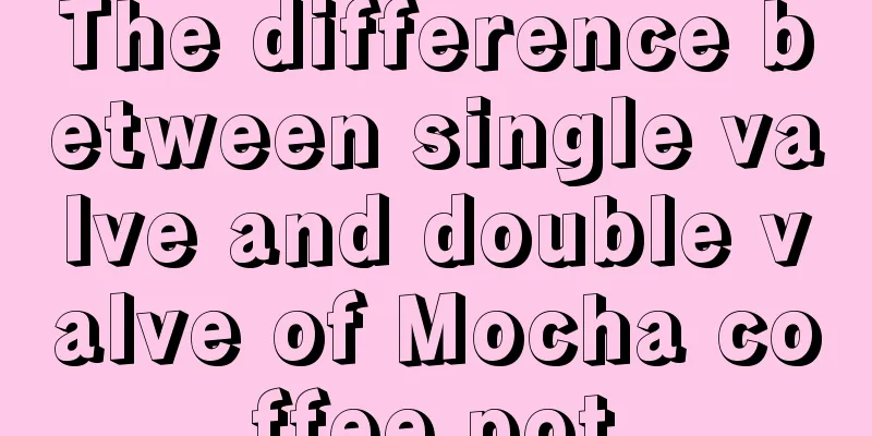 The difference between single valve and double valve of Mocha coffee pot