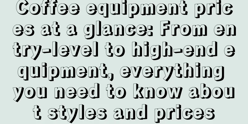 Coffee equipment prices at a glance: From entry-level to high-end equipment, everything you need to know about styles and prices