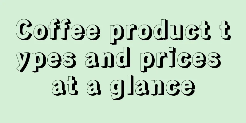 Coffee product types and prices at a glance