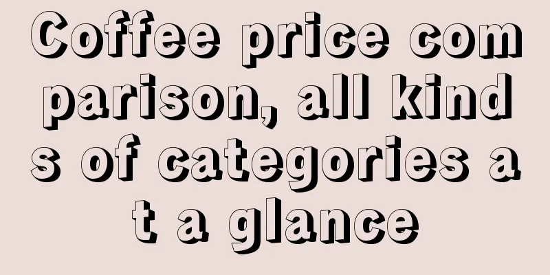 Coffee price comparison, all kinds of categories at a glance