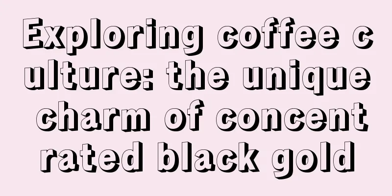 Exploring coffee culture: the unique charm of concentrated black gold