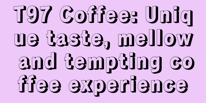 T97 Coffee: Unique taste, mellow and tempting coffee experience