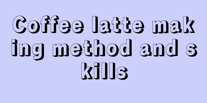 Coffee latte making method and skills