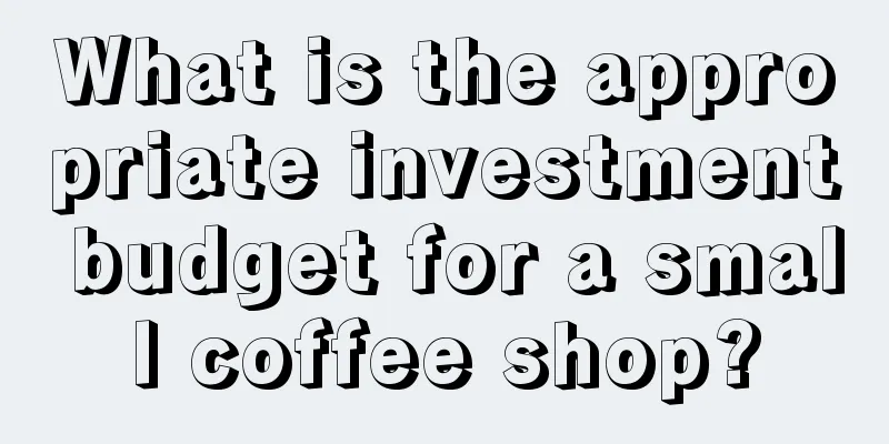 What is the appropriate investment budget for a small coffee shop?