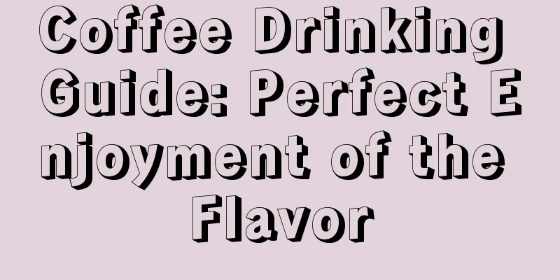 Coffee Drinking Guide: Perfect Enjoyment of the Flavor