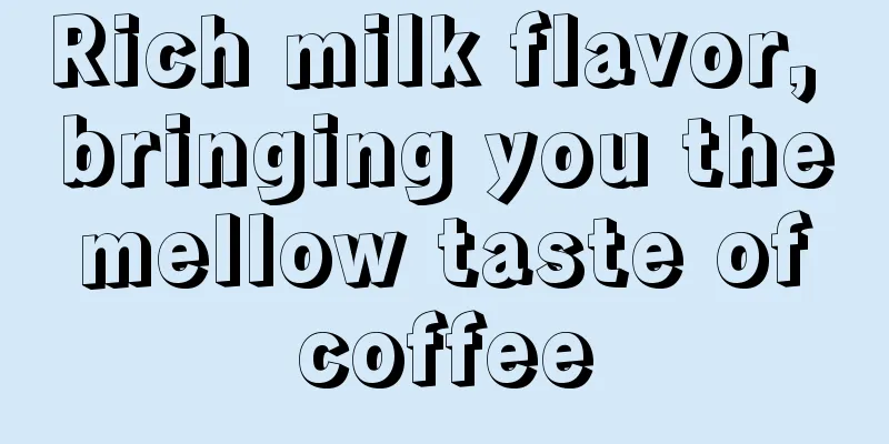 Rich milk flavor, bringing you the mellow taste of coffee