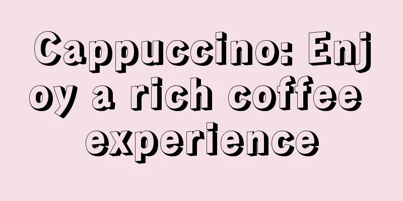 Cappuccino: Enjoy a rich coffee experience