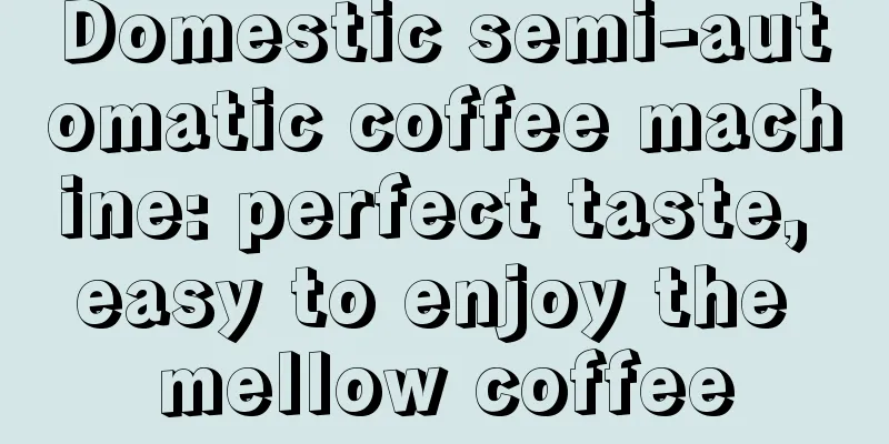 Domestic semi-automatic coffee machine: perfect taste, easy to enjoy the mellow coffee