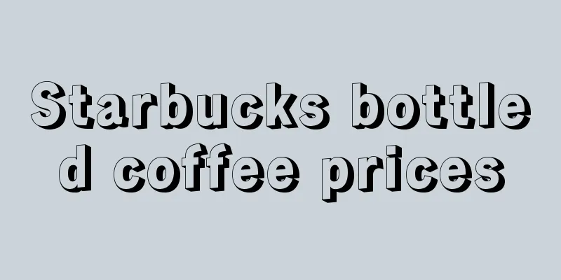 Starbucks bottled coffee prices