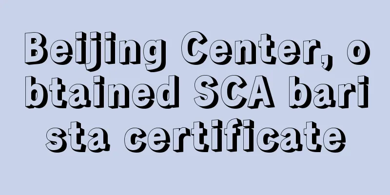 Beijing Center, obtained SCA barista certificate