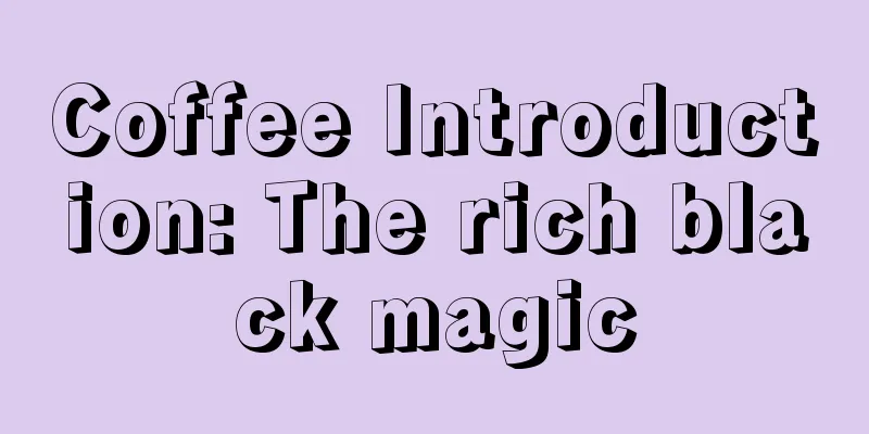 Coffee Introduction: The rich black magic