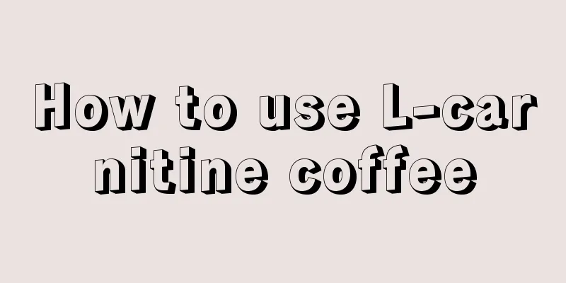 How to use L-carnitine coffee