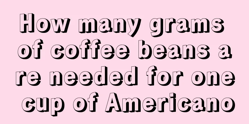 How many grams of coffee beans are needed for one cup of Americano