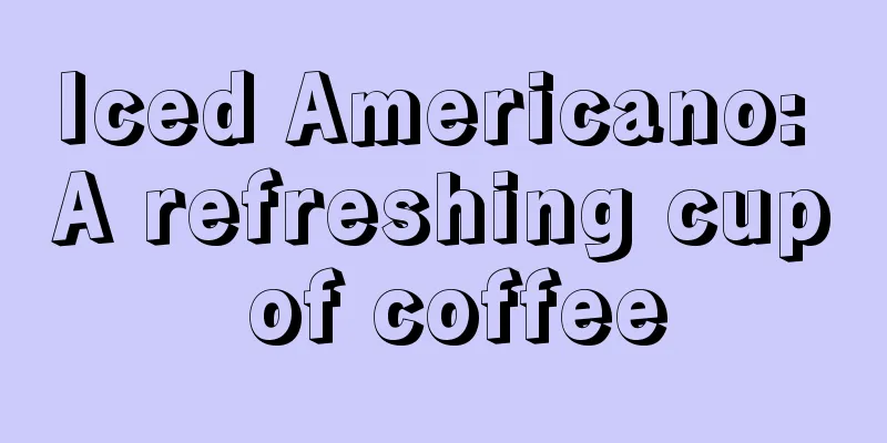 Iced Americano: A refreshing cup of coffee