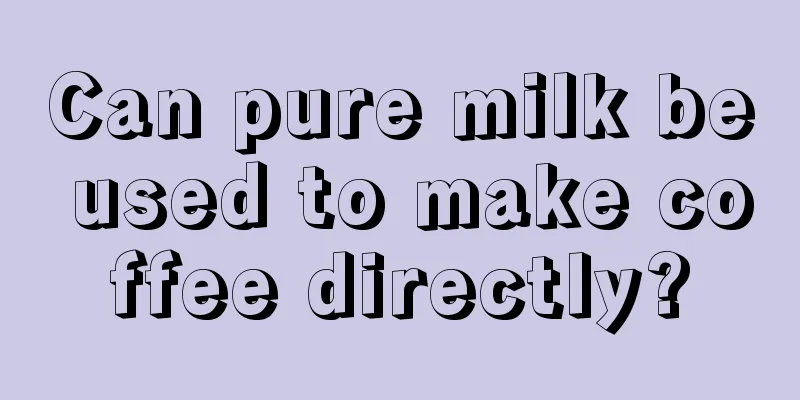 Can pure milk be used to make coffee directly?