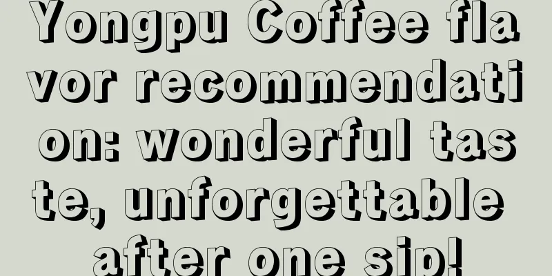 Yongpu Coffee flavor recommendation: wonderful taste, unforgettable after one sip!