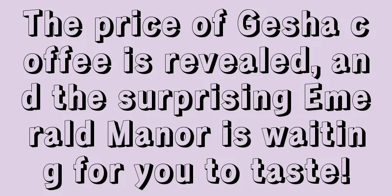 The price of Gesha coffee is revealed, and the surprising Emerald Manor is waiting for you to taste!