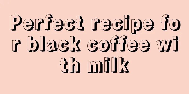 Perfect recipe for black coffee with milk