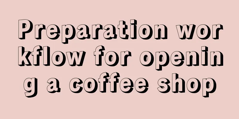 Preparation workflow for opening a coffee shop